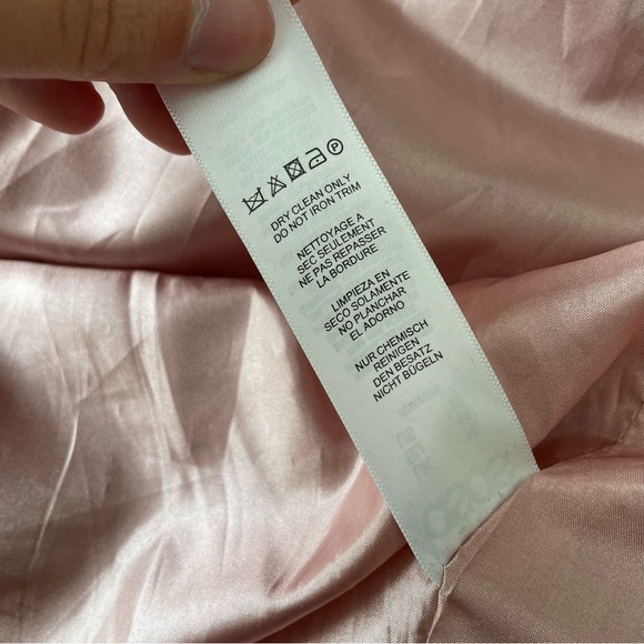 ASOS Collection Coat Cocoon Fit Pink Faux Fur Collar Wool Blend Coat - Picture 9 of 10